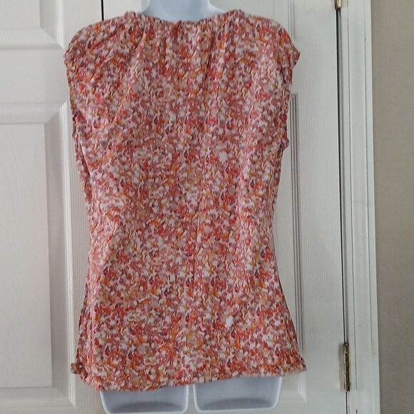 Ann Taylor Loft Factory printed short sleeve casual top Sz XL EUC - Picture 4 of 7